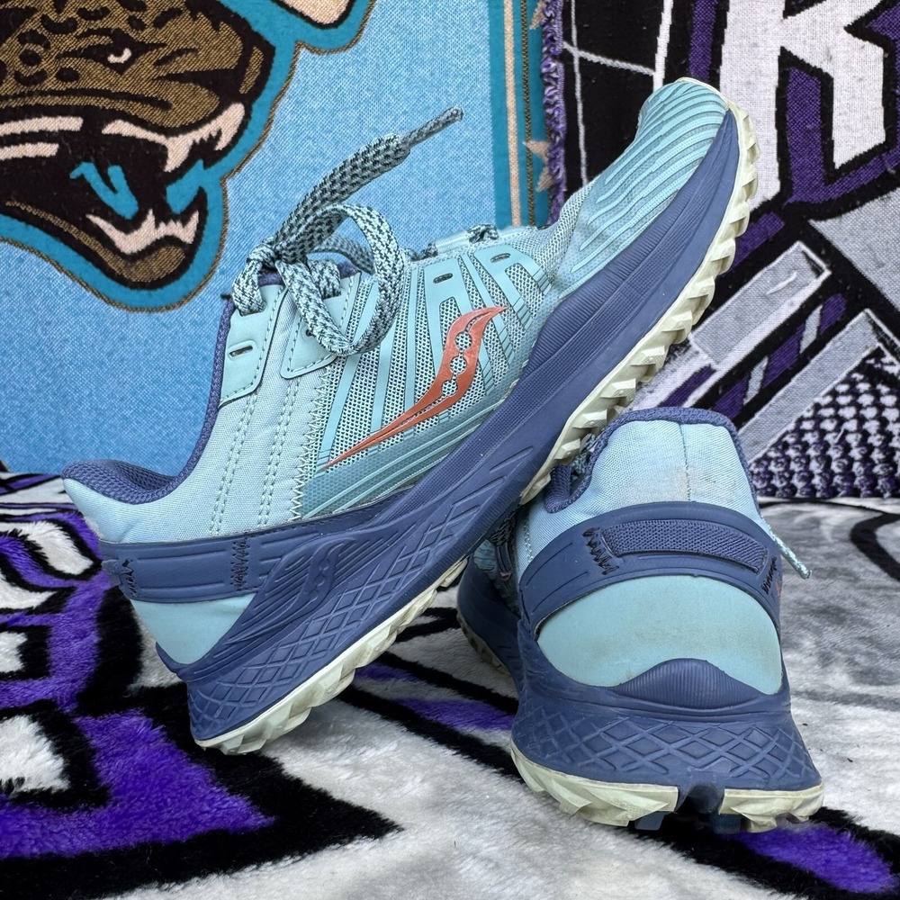 Size 7 - Saucony Woman's Mad River TR2 Blue Mesh Sneakers‎ S10582-35 - Picture 6 of 9